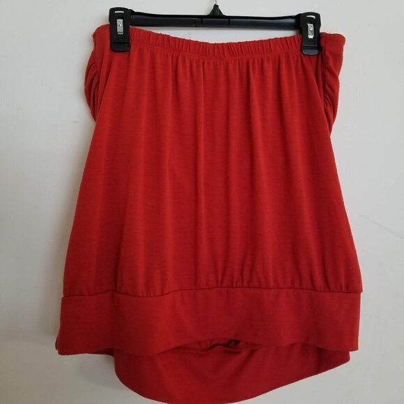 Torrid Red Wrap Draped Stone Beaded Tube Top 0X - Picture 2 of 5